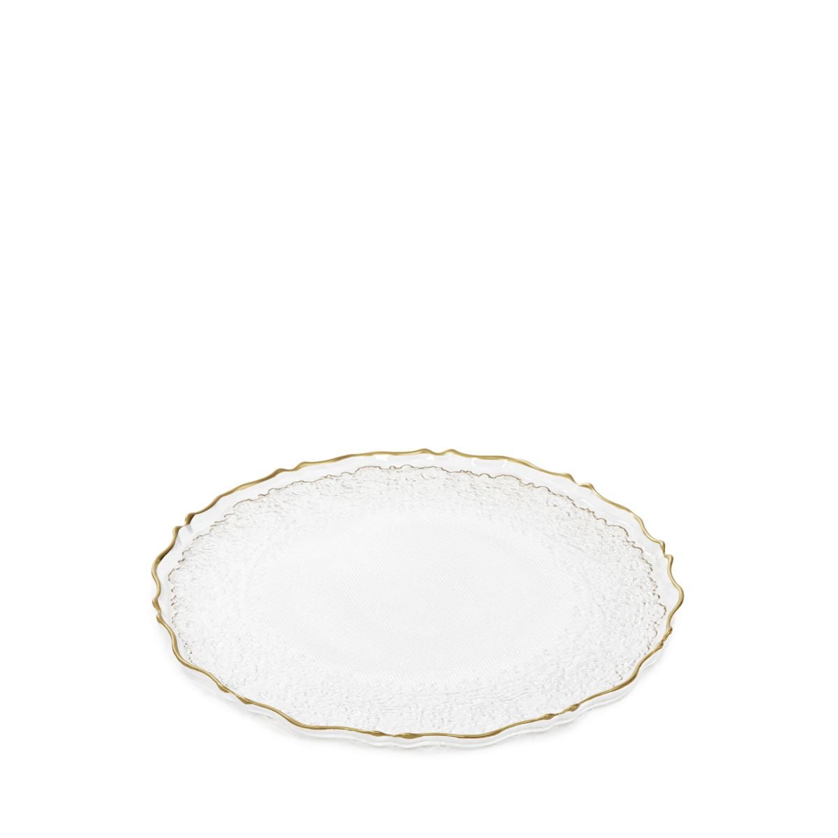 Talerz LISALA obiadowy ze złotą obwódką 28 cm