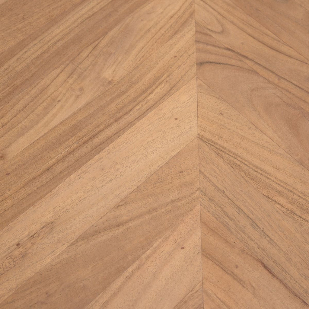 Stół NATTMAL lite drewno akacji + metal 140x70x76 cm