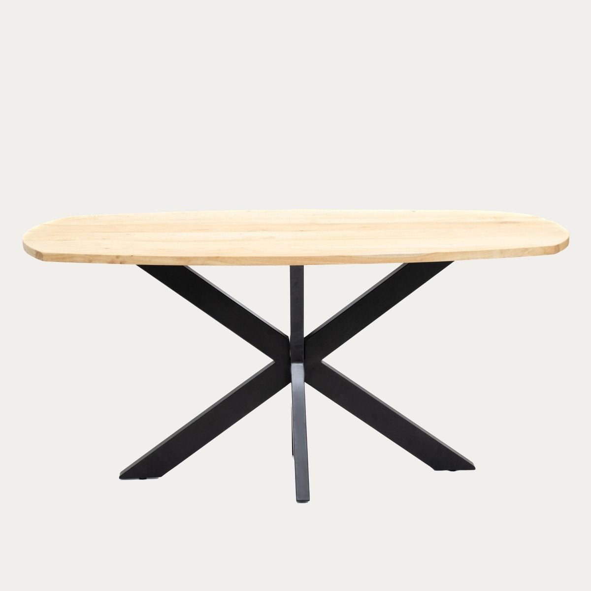 Stół GLIMA lite drewno akacji + metal 160x80x76 cm