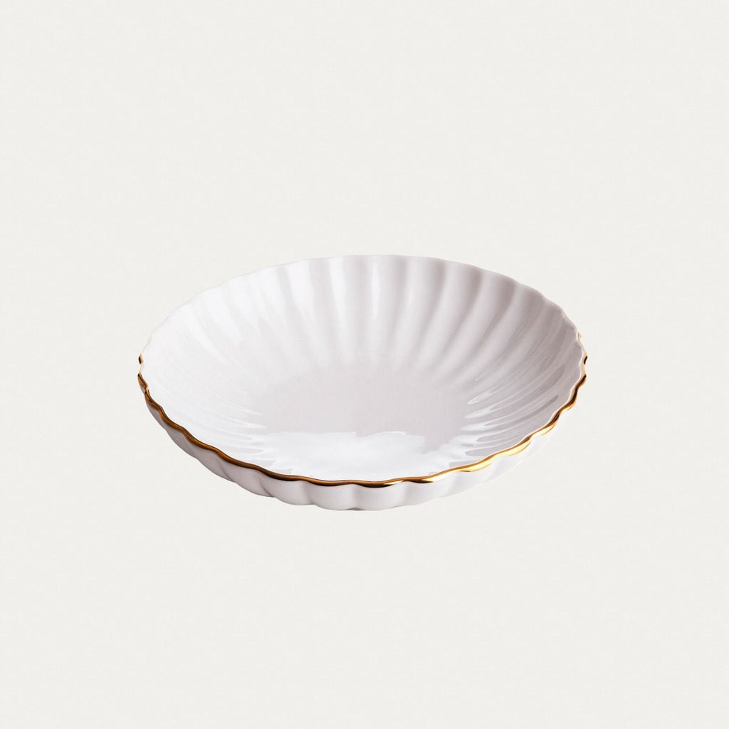 Talerz MELIDA głęboki ze złotą obwódką 20 cm