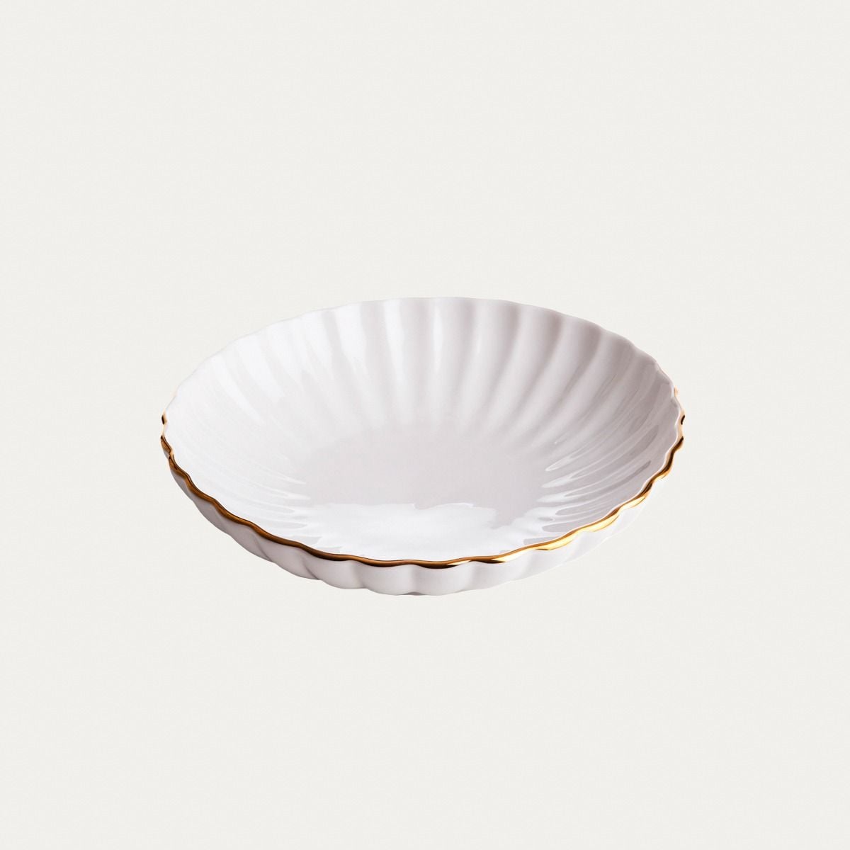 Talerz MELIDA głęboki ze złotą obwódką 20 cm