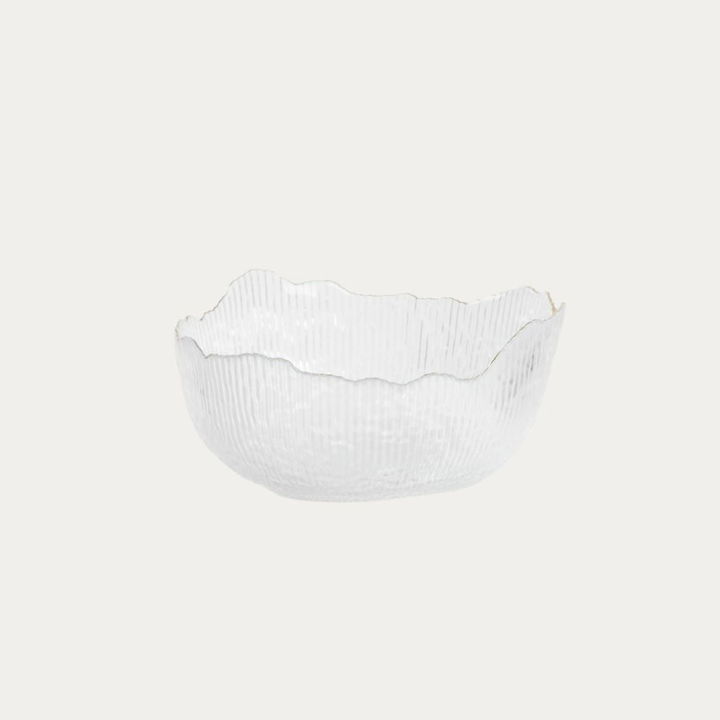 Miska APOLA ryflowana transparentna L 9 cm x 20 cm