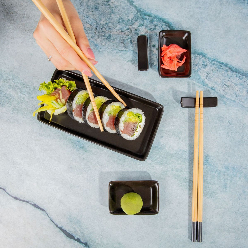 Zestaw SUSHI do sushi czarny 7 el.