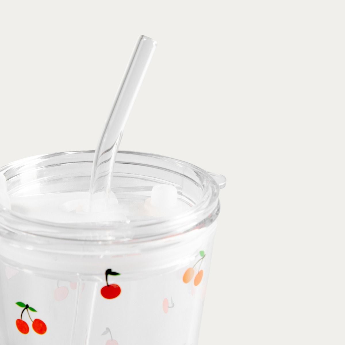 Szklanka EMBO SUMMER ze słomką w wiśnie 0,4 l