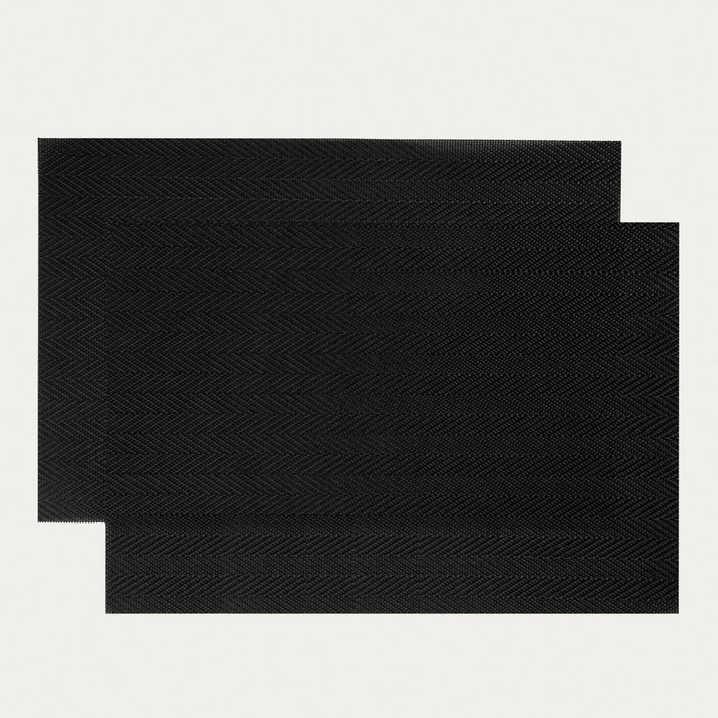 Maty stołowe CLASIC czarne, zestaw 2szt. 30x45 cm