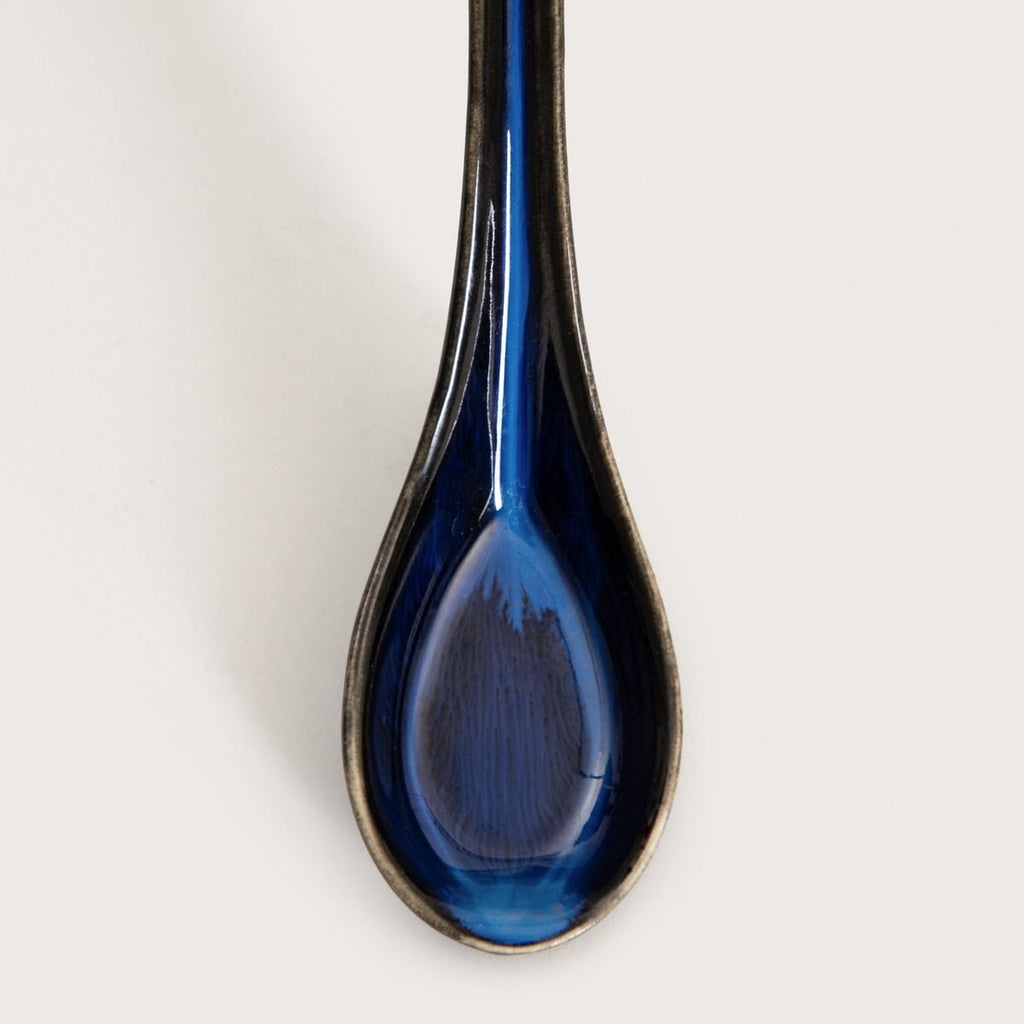 Łyżka OKINAWA granatowa ceramiczna do ramenu 16,5 cm