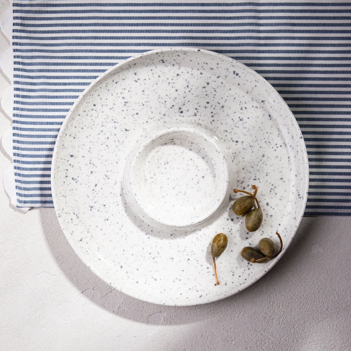 Naczynie do serwowania CAVIANO ceramiczne nakrapiane
