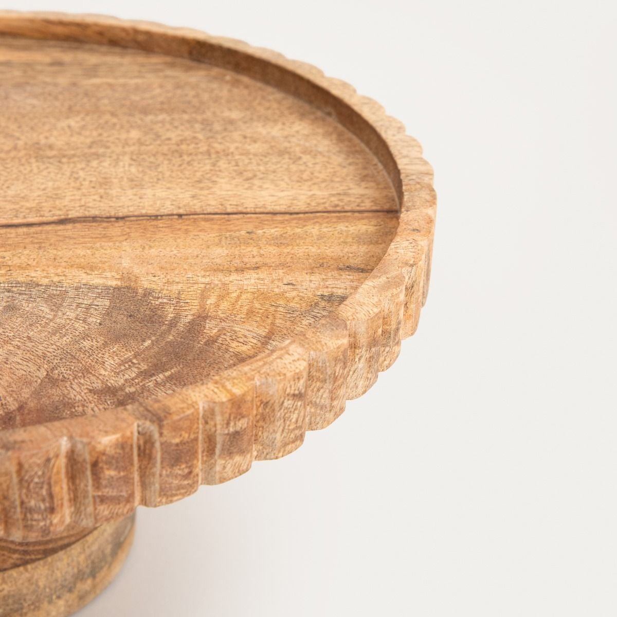 Patera LINEA MANGO na nóżce z nieregularnym rantem 25x12 cm